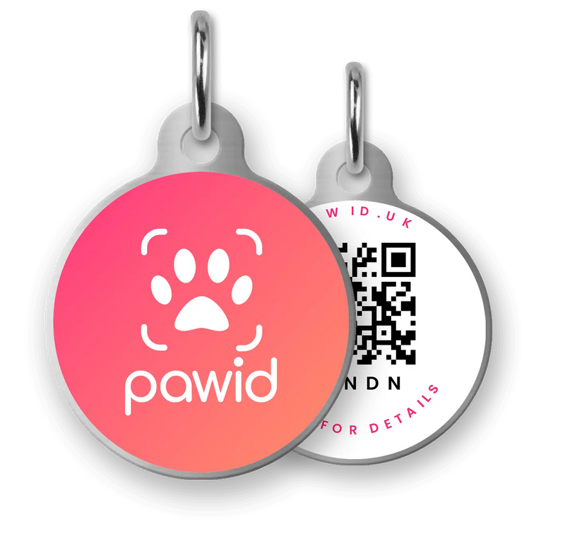 Original Colour Paw ID QR Code Dog Tag